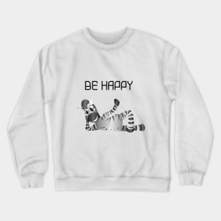 Be Happy With The Happy Zebra Crewneck Sweatshirt